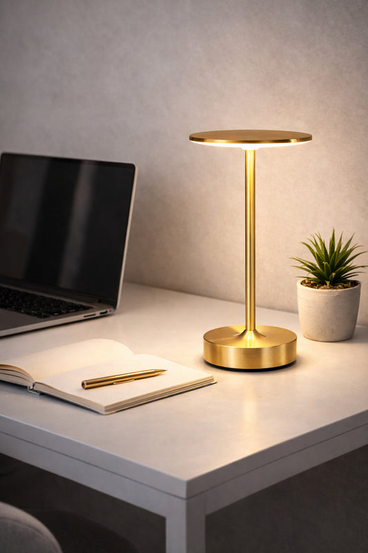 Lampe Signature "Lumière Infinie" – Aluminium Brossé & Contrôle Tactile