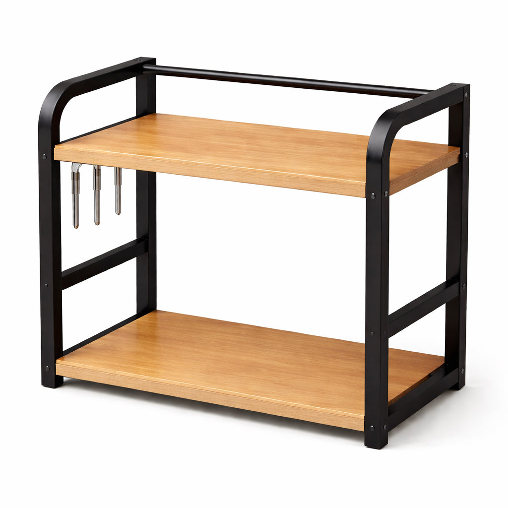 Étagère de comptoir 2 niveaux en métal – Organisateur cuisine & café