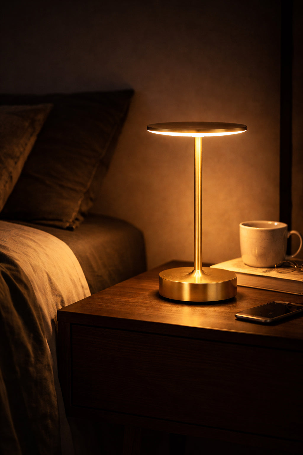 Lampe Signature "Lumière Infinie" – Aluminium Brossé & Contrôle Tactile