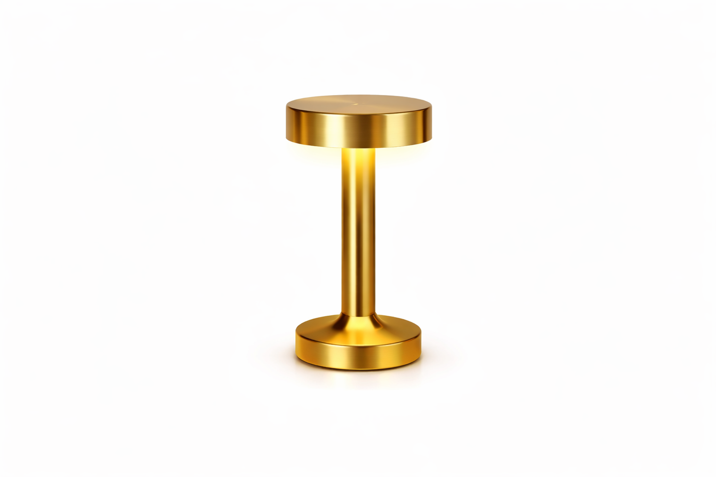 Lampe LED Dôme Élégant – Métal Doré, Tactile & Rechargeable USB‑C